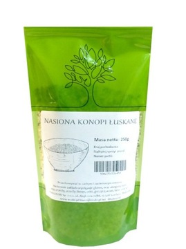 NASIONA KONOPI ŁUSKANE 250G ZIARNO OD ECOBI