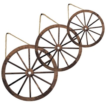 3 шт. ДЕРЕВЯННЫЕ КОЛЕСА ПОДВЕСНЫЕ ДЕРЕВЯННЫЕ КОЛЕСА