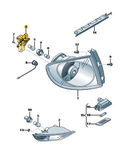 DRŽÁK ŽÁROVEK SVĚTLA ZADNÍ OE SEAT TOLEDO ALTEA