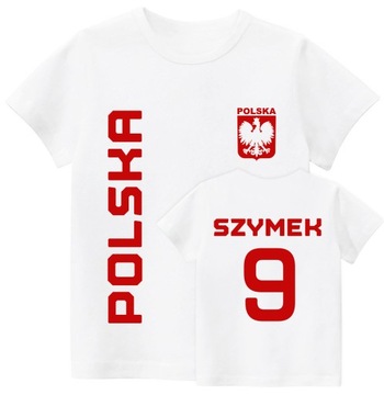 KOSZULKA PIŁKARSKA POLSKA DOWOLNE IMIĘ NUMER r 104