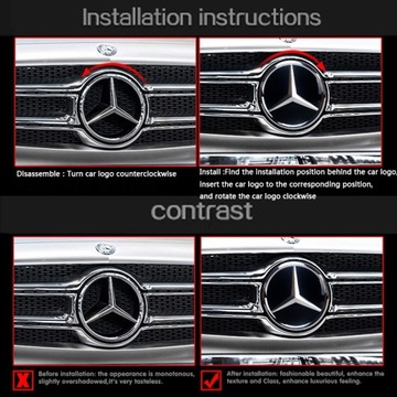 HVĚZDA ZNAK NA MASKA MERCEDES C W205 CLS W218