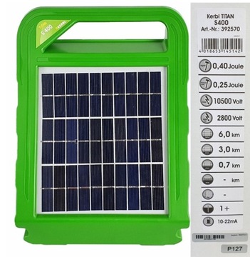 ЭЛЕКТРИЗАТОР PASTUCH KERBL TITAN S 400 PANEL SUN