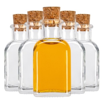 10x Butelki QUADRA 50ml na NALEWKI WÓDKĘ OLIWĘ SOK