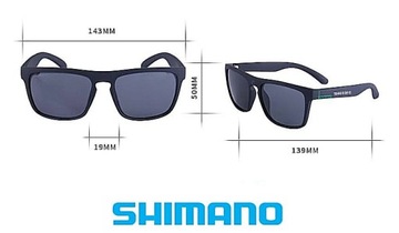 Shimano Lumina OKULARY Polaryzacyjne UV400 Ochrona UNISEX Czarne