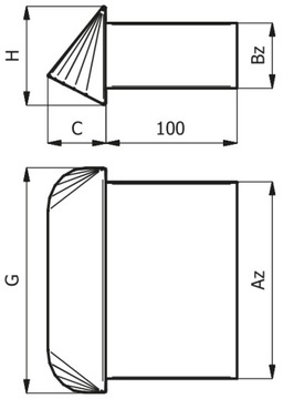 Czerpnia powietrza do kanału 150x50 mm CZNP Biała