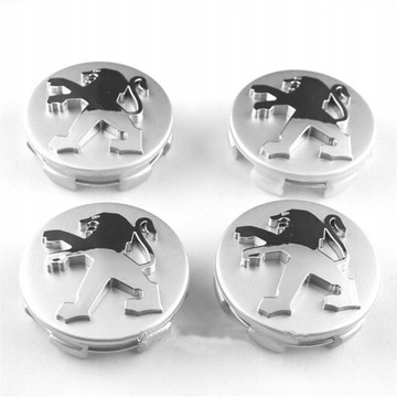 4x DEKLE DEKIELKI KAPSLE DO FELG 60mm PEUGEOT