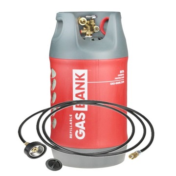 Zestaw do tankowania butli LPG GasBank DISH M10 wąż 1,5m złączka 3/4 kamper