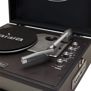 AIWA Bluetooth VPX-1971BK ВИНТАЖНЫЙ ПРОИГРЫВАТЕЛЬ СО ВСТРОЕННЫМИ ДИНАМИКАМИ