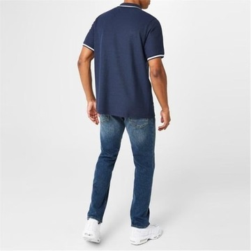 Granatowa koszulka męska polo Slazenger Tipped, Rozmiar XL
