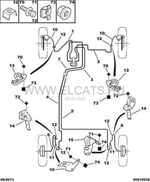 PŘÍVOD BRZDOVÝ PEUGEOT 106 205 406 480378