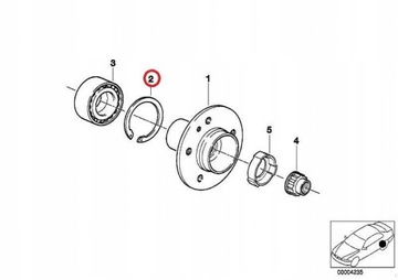 2X KROUŽEK LOŽISKO LESK BMW E30 E36 K14 K71 Z3