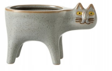Soczyste doniczki, ceramiczny kałt ogona kota