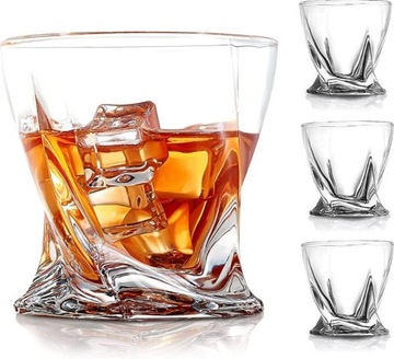 Szklanki do whisky drinków napojów grube dno 320ml zestaw komplet 6szt