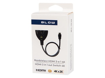 РАЗДЕЛИТЕЛЬ-концентратор HDMI FULL HD 4K 3 в 1, 3 ПОРТА