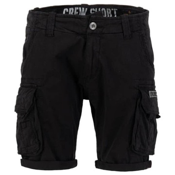 Szorty Spodenki Alpha Industries Crew Short - Czarne 36