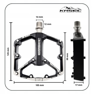 Педали платформы Krsec S-100 черные