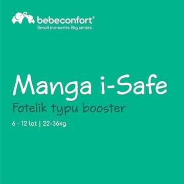 BEBE CONFORT Manga i-Safe Booster fotelik samochodowy 6–12 lat 22–36 kg