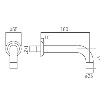 ИЗЛИК ДЛЯ ВАННЫ VADO GOLD ORI140BRG *