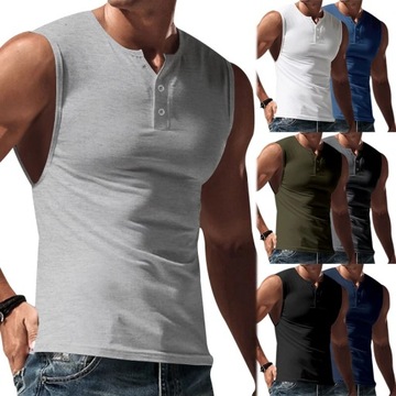 European and American men's sleeveless T-shirt co