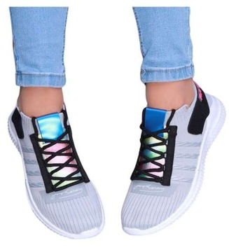 Wsuwane damskie buty sportowe Lekkie elastyczne sneakersy trampki 16102 38