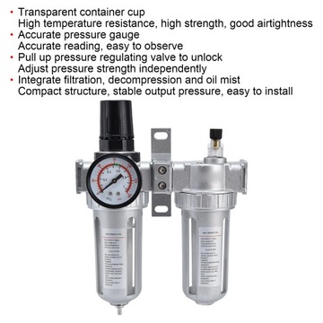 Filtr sprężonego powietrza Regulator Combo Zestaw