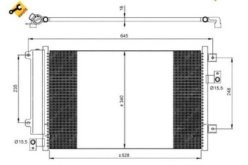 KONDENZÁTOR KLIMATIZACE FIAT MULTIPLA 1,9D 02- NRF