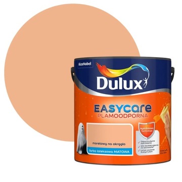 DULUX EASYCARE FARBA LATEKSOWA PLAMOODPORNA Morelowy na okragło 2,5L
