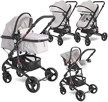 КОМПЛЕКТ МНОГОФУНКЦИОНАЛЬНАЯ КОЛЯСКА 3В1 LORELLI ALBA