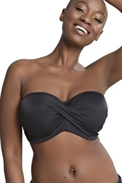 80F Panache Anya Riva black bandeau biustonosz do stroju kąpielowego