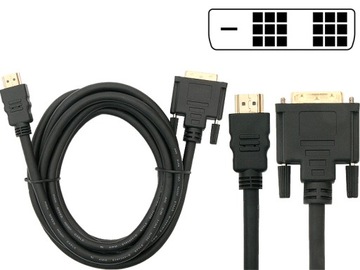 КАБЕЛЬ HDMI - DVI 18+1 ЧЕРНЫЙ FULL HD 1,5м