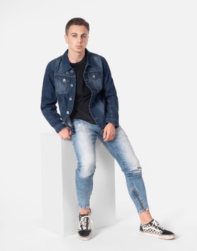 Kurtka Katana Bluza Męska Jeans Jupa T001 M granat