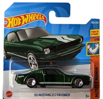 HOT WHEELS - '65 Mustang 2+2 Fastback Zielony NOWY