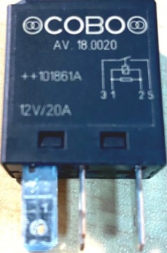 COMO Przekaźnik Relay PA66-GF25 12V/20A