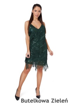 116__ВЕЧЕРНЕЕ ПЛАТЬЕ С бахромой из пайеток