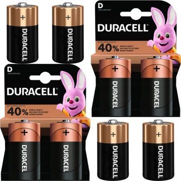 MOCNE BATERIE ALKALICZNE DURACELL LR20 D R20 x4