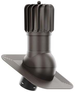 ВРАЩАЮЩИЙСЯ ВЕНТИЛЯЦИОННЫЙ КАМИН под рубероидной черепицей