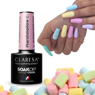 Claresa Lakier Hybrydowy 6 Marshmallow Pastele 5g