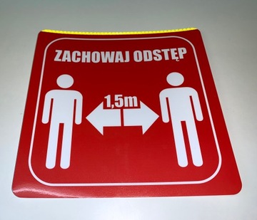 Информационный знак Соблюдайте дистанцию ​​1,5 метра.