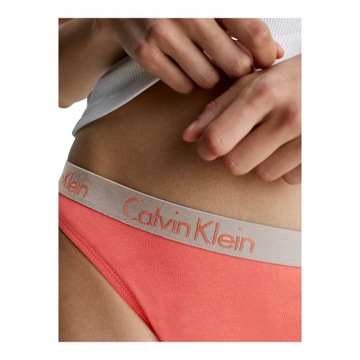 CALVIN KLEIN STRINGI DAMSKIE MAJTKI THONG 3PK FIOLETOWE/FUKSJA/KORALOWE S