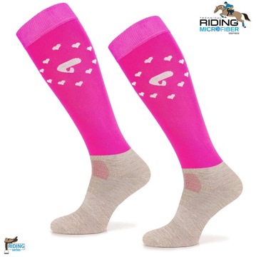 Letnie skarpety jeździeckie podkolanówki z mikrofibry COMODO SJF roz. 35-38