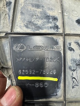 KRYT PODBĚH ZÁSTĚRKA LEVÝ ZADNÍ LEXUS NX 300H 52592-78020