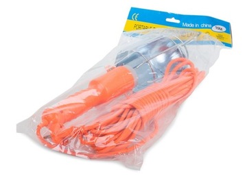 Lampa PROSTA ORANGE warsztat garaż z kablem 10m 230V + hak