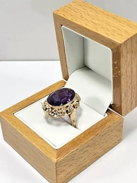 ФЕНОМЕНАЛЬНОЕ ЗОЛОТОЕ КОЛЬЦО 585 ПРОБЫ SYN. РУБИН Р23 10.96Г