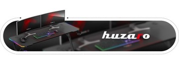 Игровой компьютерный стол Huzaro Hero 4.8 RGB со светодиодной подсветкой, 160 см + PAD