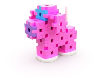 MELI BASIC CONSTRUCTOR PINK 50060 WAFLE KLOCKI 200 elementów