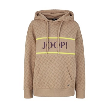 JOOP! - Bluza z kapturem ze wzorem w kolorze beżowym 40