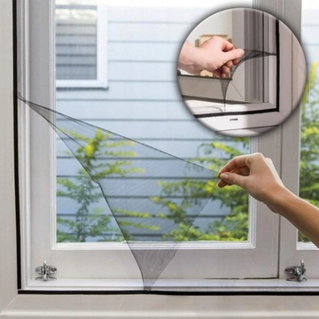 ZESTAW 2X MOSKITIERA NA DRZWI 80/90/100X210/220CM 3X MOSKITIERA NA OKNO