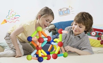 Магнитные палочки 64EL Обучающие магнитные блоки