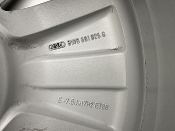 4× DISK HLINÍK AUDI OE A4 B9 A5 A6 C7 A7 Q3 Q5 7.5" X 17" 5X112 ET 38