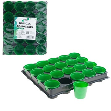 DONICZKI PRODUKCYJNE multiplaty DO ROZSAD WYSIEWU SADZONEK 20SZT + PALETKA